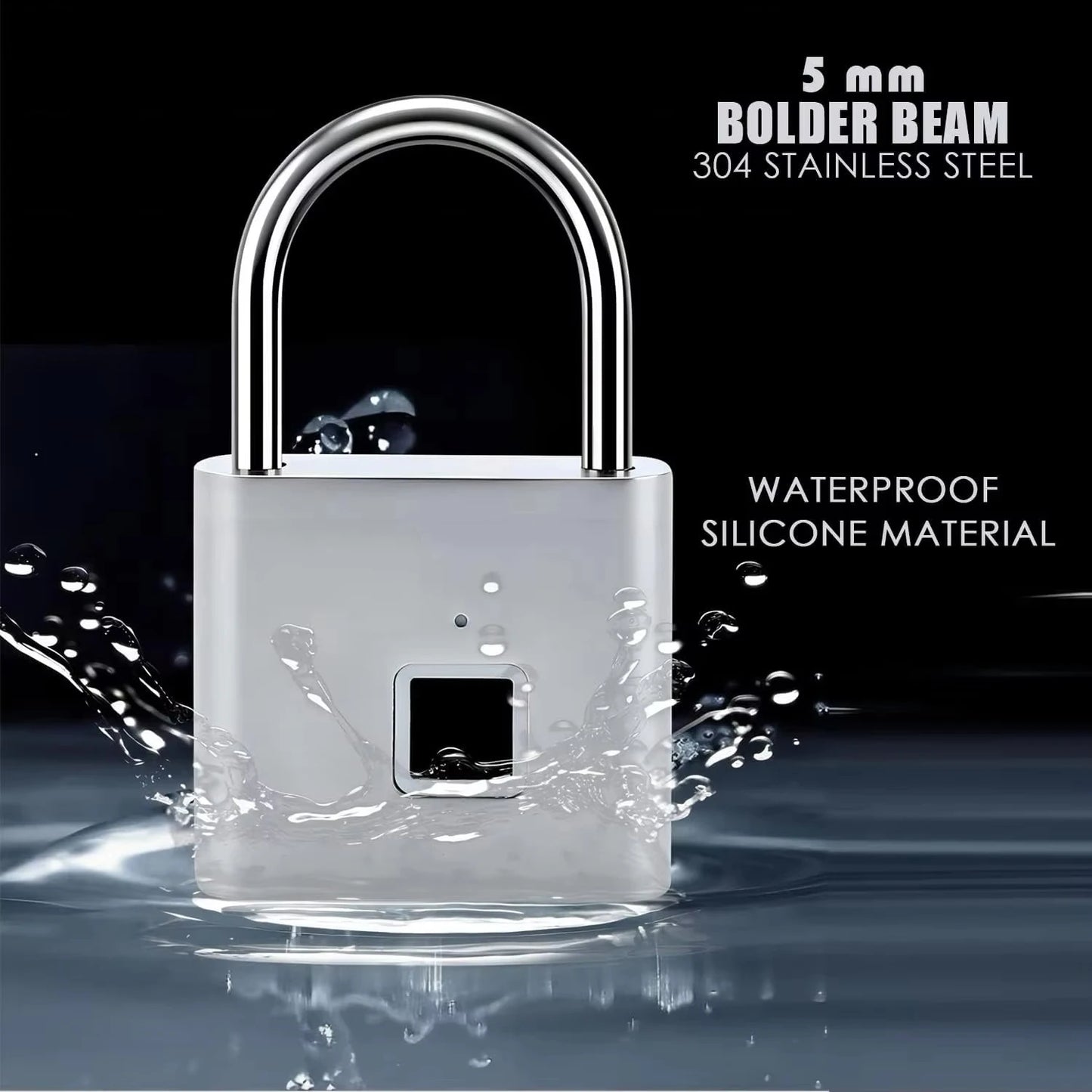 P2 Smart Fingerprint Padlock – Secure, Waterproof & Rechargeable