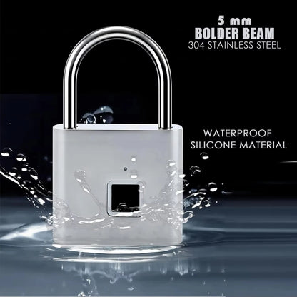 P2 Smart Fingerprint Padlock – Secure, Waterproof & Rechargeable