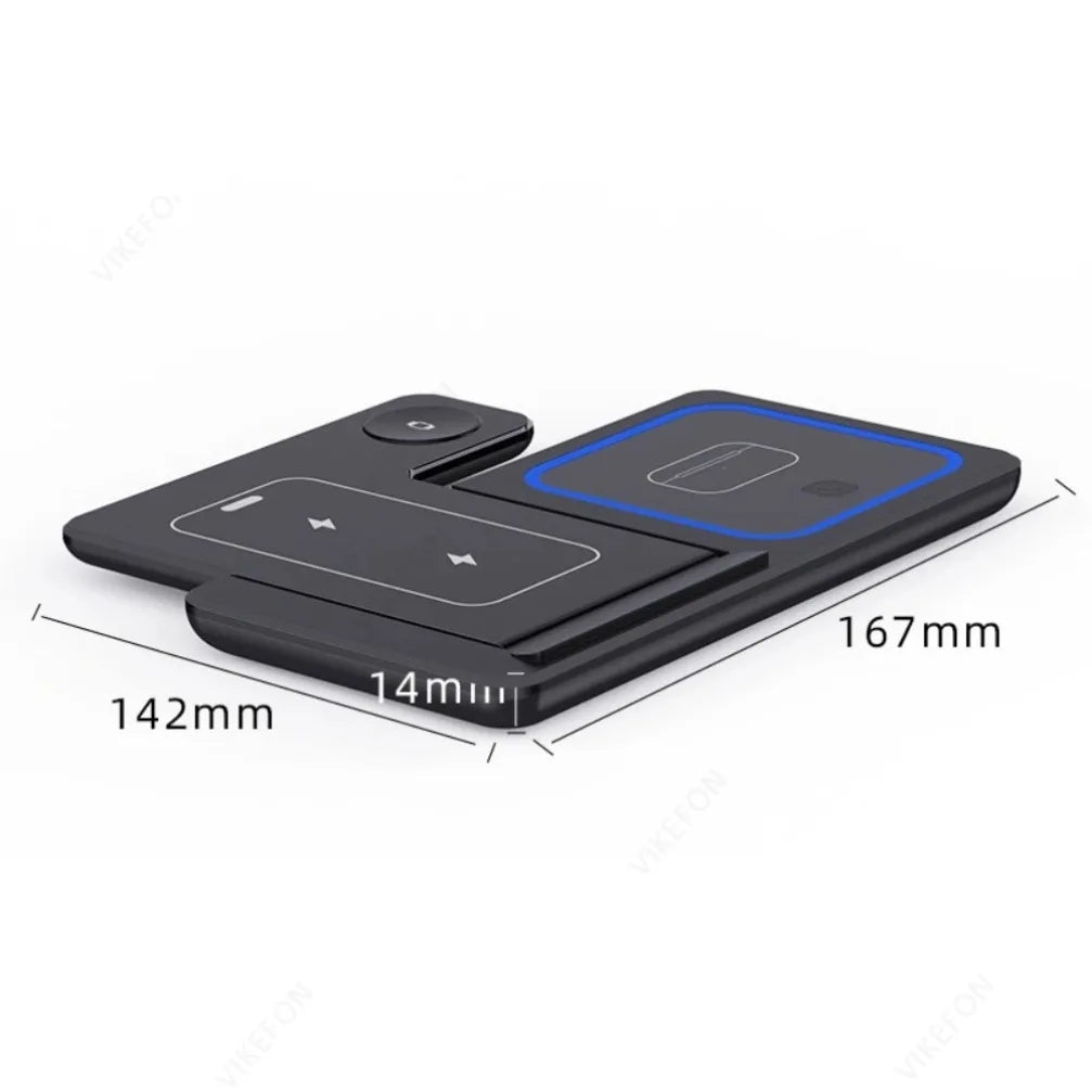Foldable 3 in 1 Wireless Charging Station for Iphones, Iwatch and Ipods