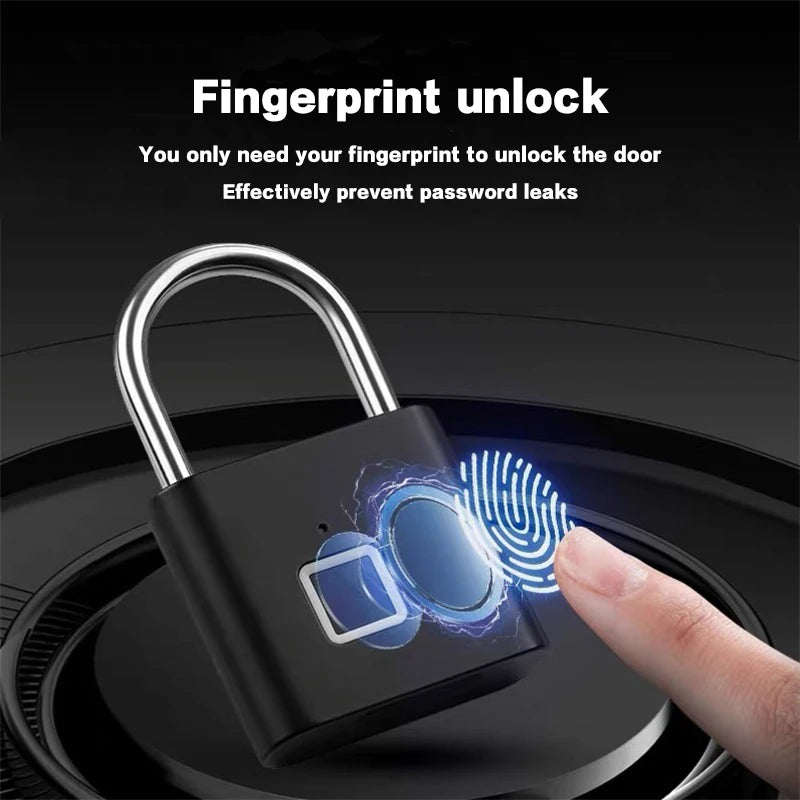 P2 Smart Fingerprint Padlock – Secure, Waterproof & Rechargeable